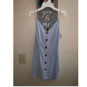 3/$15 Light blue button front look dress
